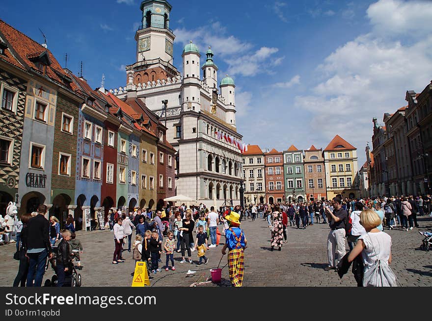 City, Town, Town Square, Landmark