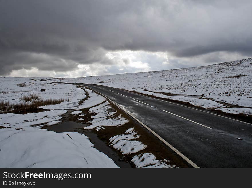 Snow, Cloud, Sky, Road