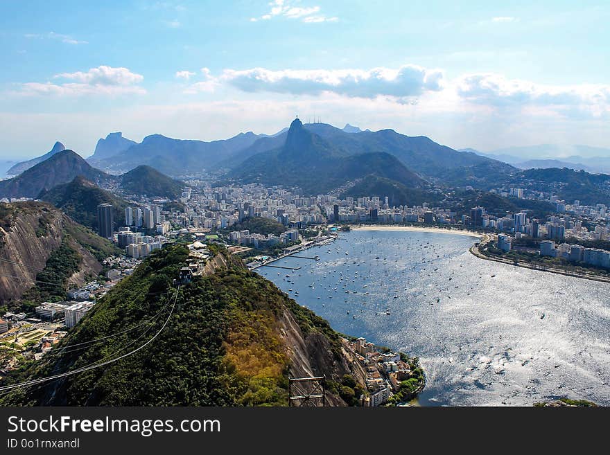 Sky, Mountainous Landforms, Mountain, City