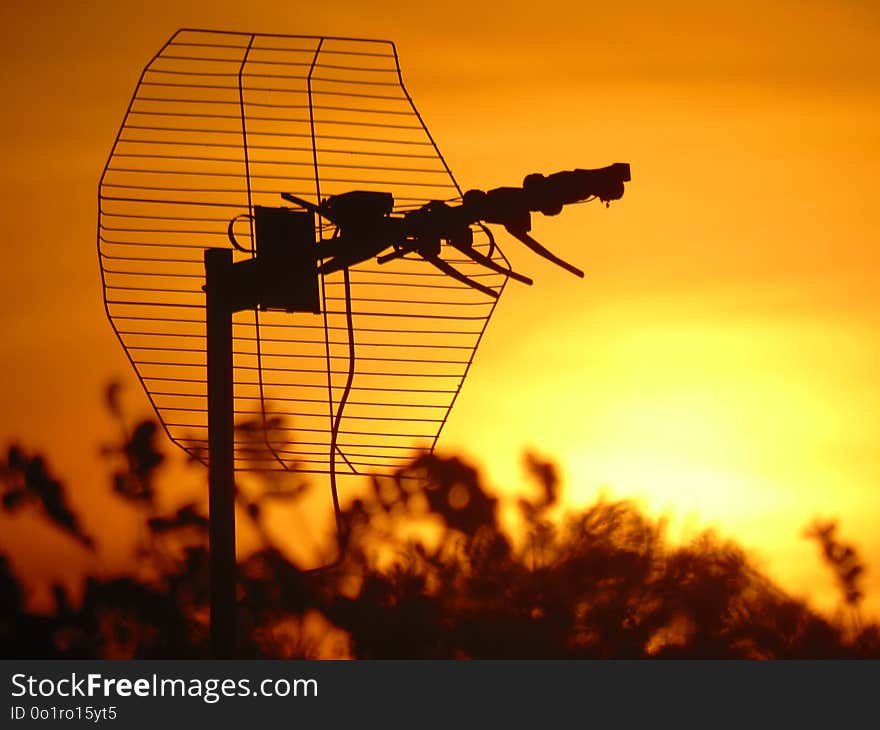 Sky, Yellow, Sunrise, Silhouette