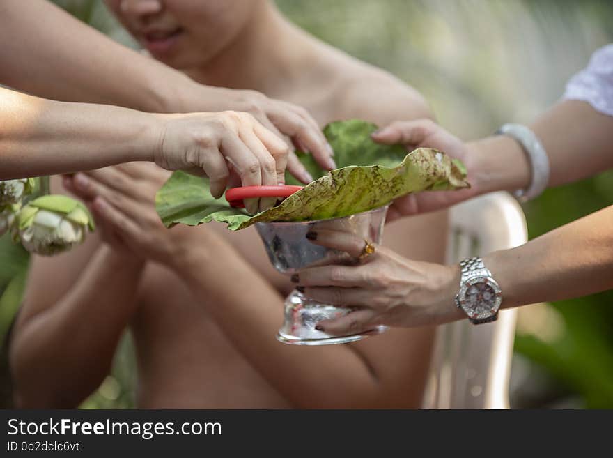 Naga ordination ceremony traditional buddhism thailand