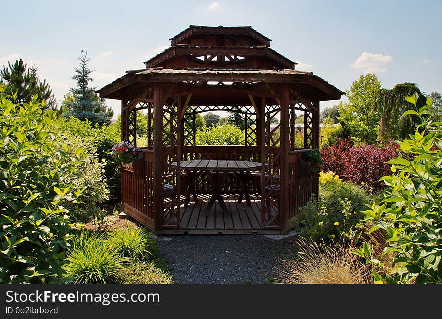 Gazebo, Outdoor Structure, Garden, Pavilion