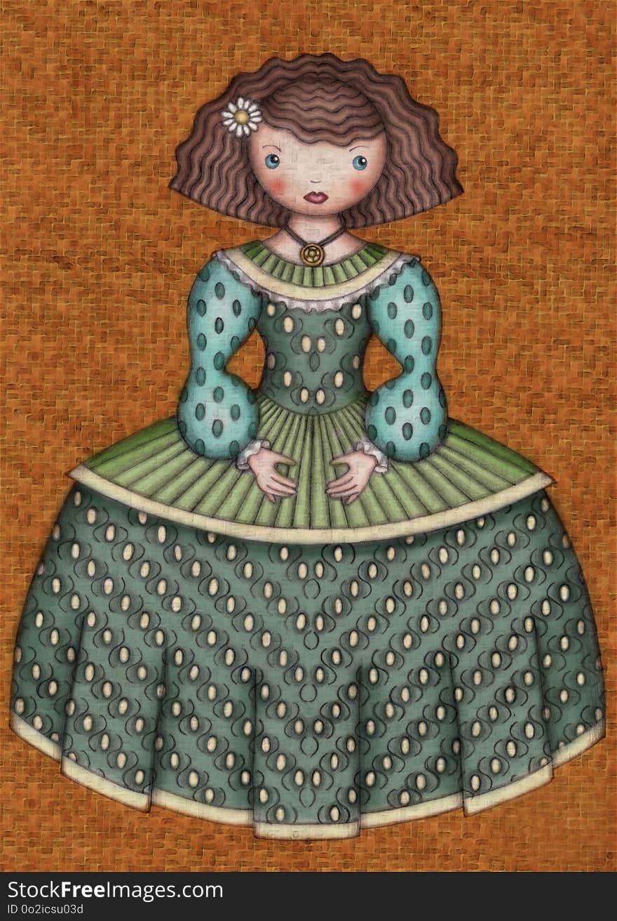 Doll, Textile, Art, Pattern