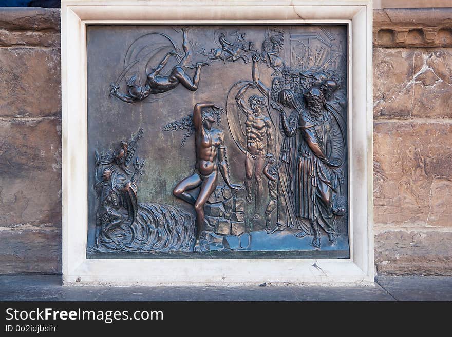 Relief, Wall, Stone Carving, Mural