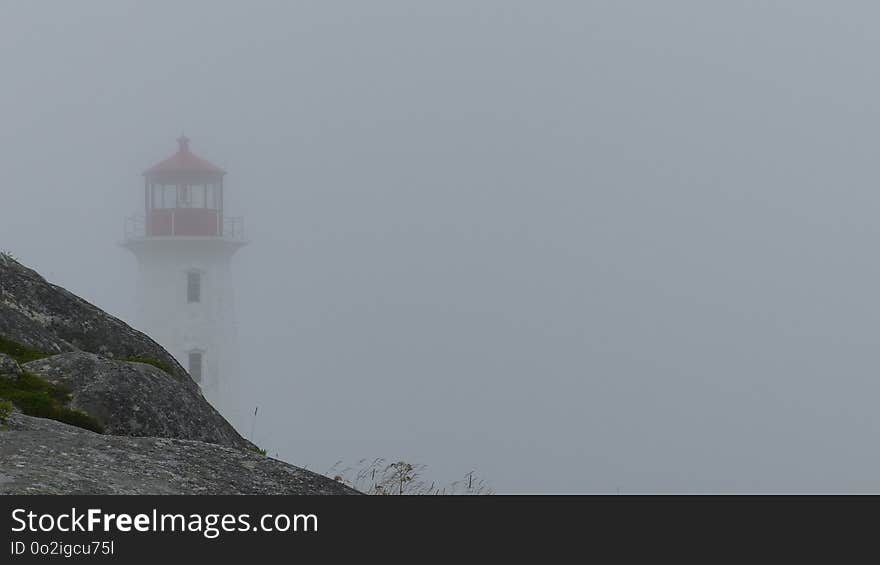 Fog, Sky, Lighthouse, Mist