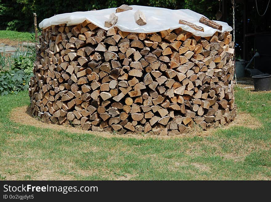 Stone Wall, Wood, Rock, Tree