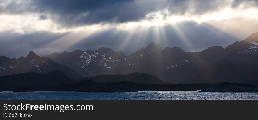 Sky, Fjord, Mountain, Atmosphere