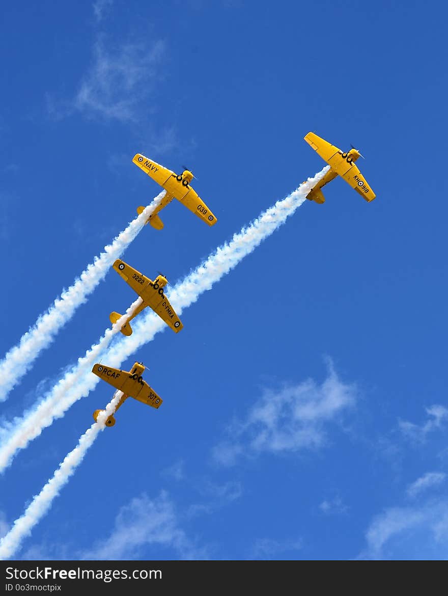 Sky, Airplane, Aerobatics, Air Travel