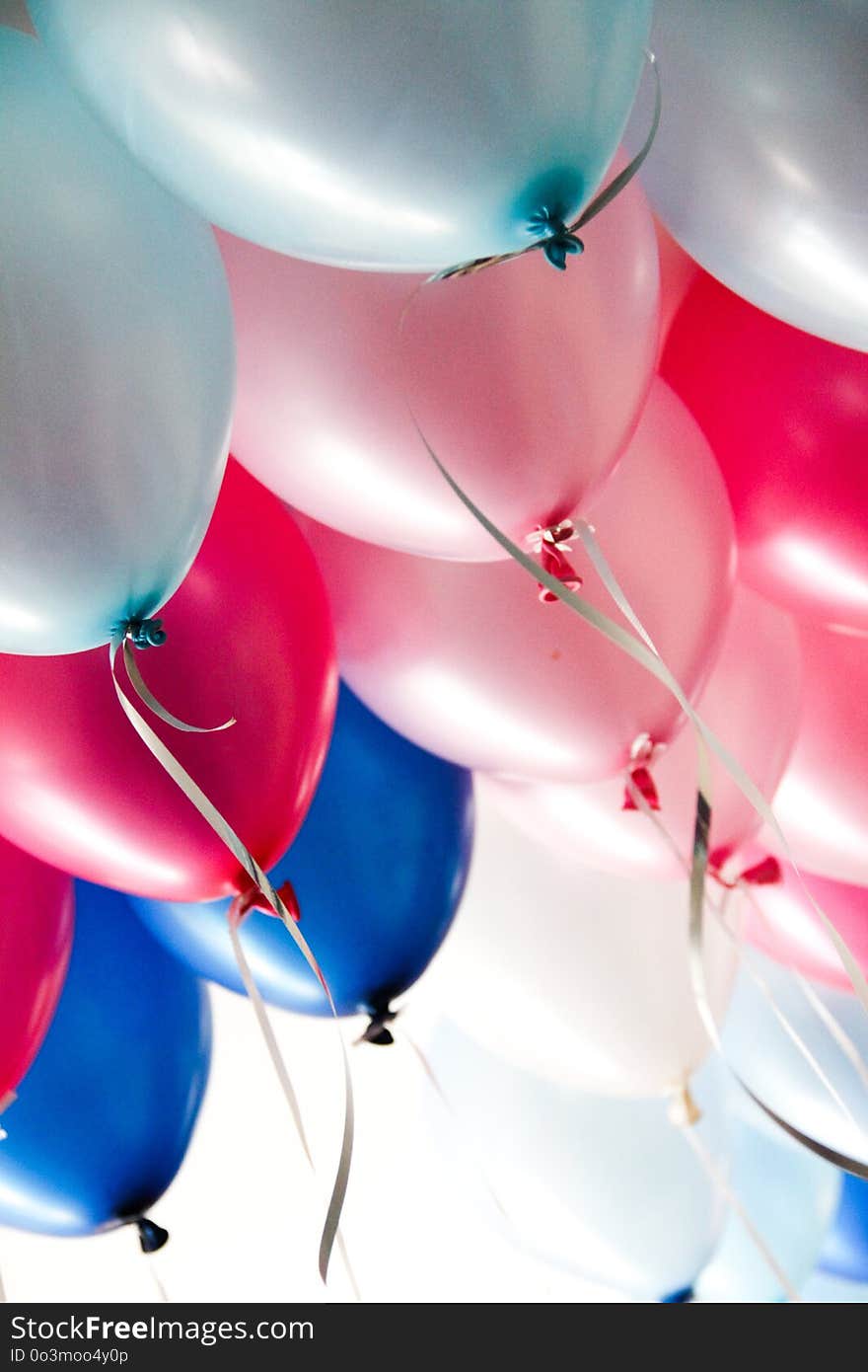 Blue, Red, Balloon, Petal