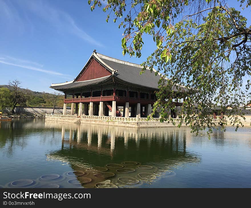 Chinese Architecture, Japanese Architecture, Reflection, Historic Site