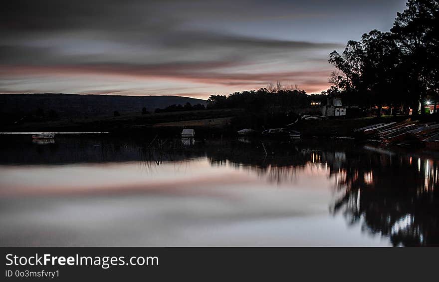 Reflection, Sky, Waterway, Dawn