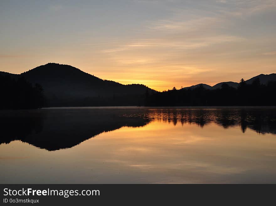 Reflection, Sky, Nature, Loch