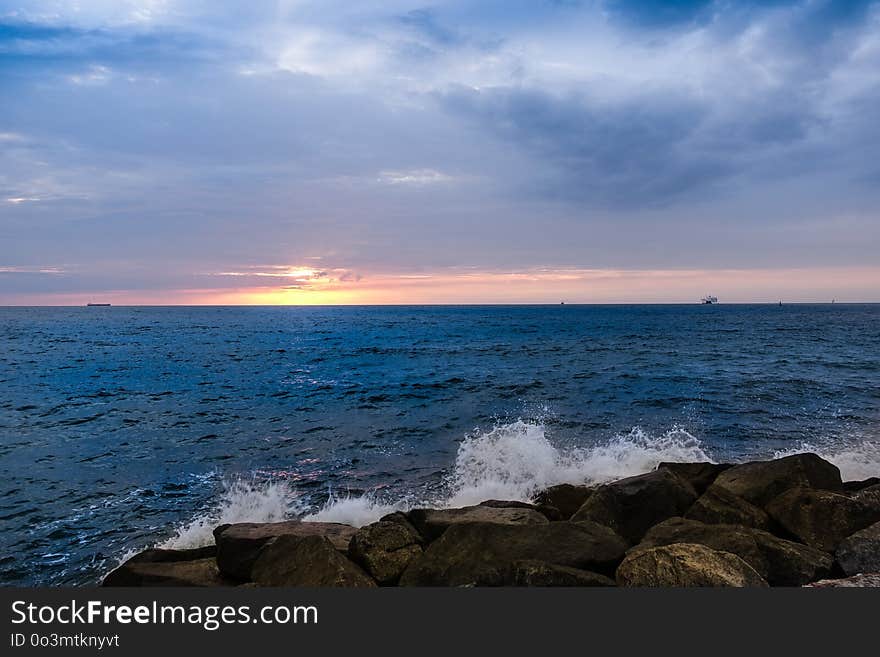 Sea, Sky, Horizon, Ocean