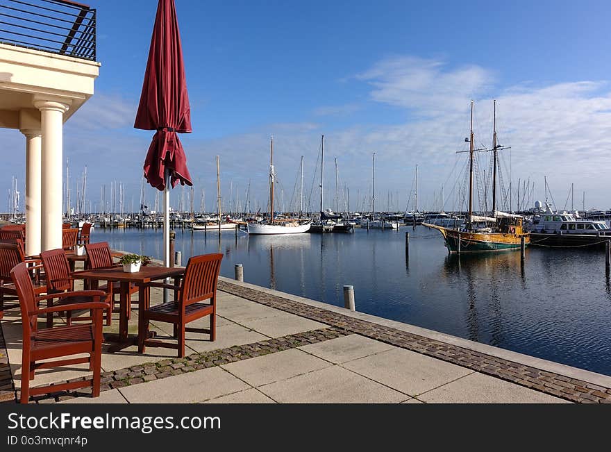 Marina, Dock, Water, Sky