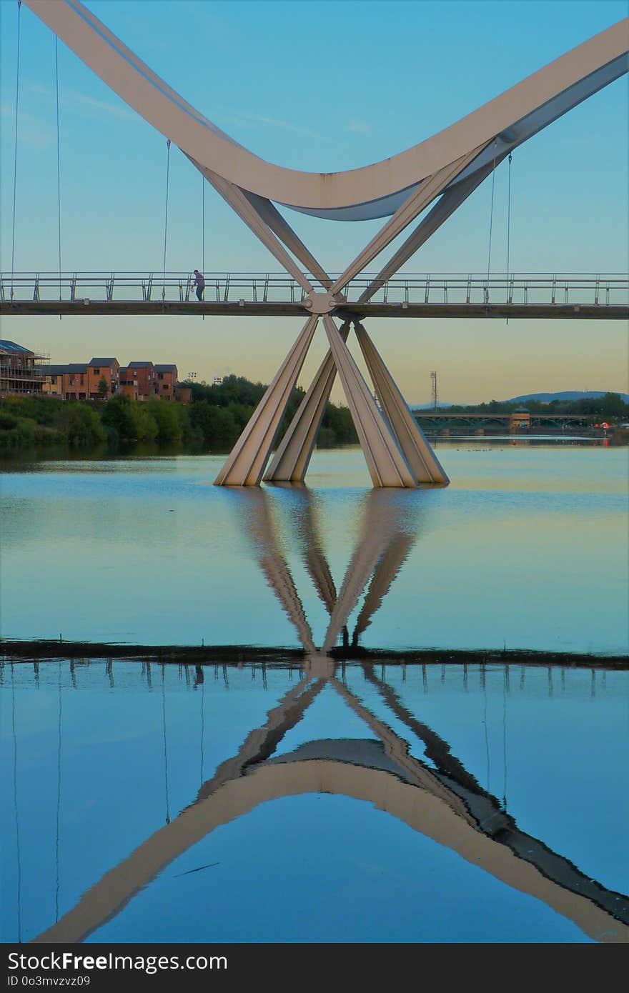 Bridge, Reflection, Water, Landmark