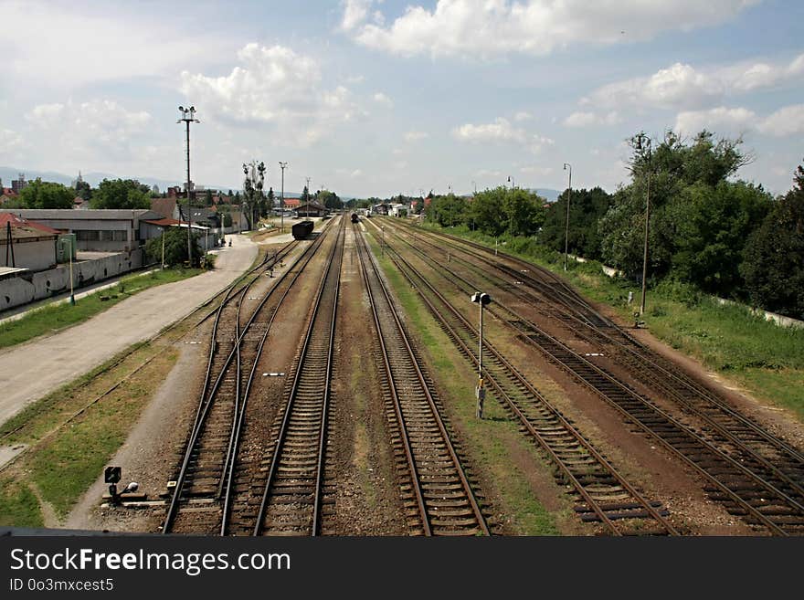 Track, Transport, Rail Transport, Sky