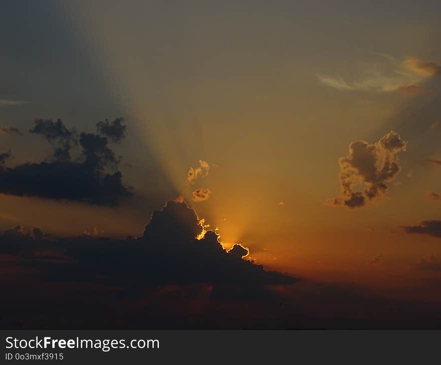 Sky, Cloud, Atmosphere, Afterglow