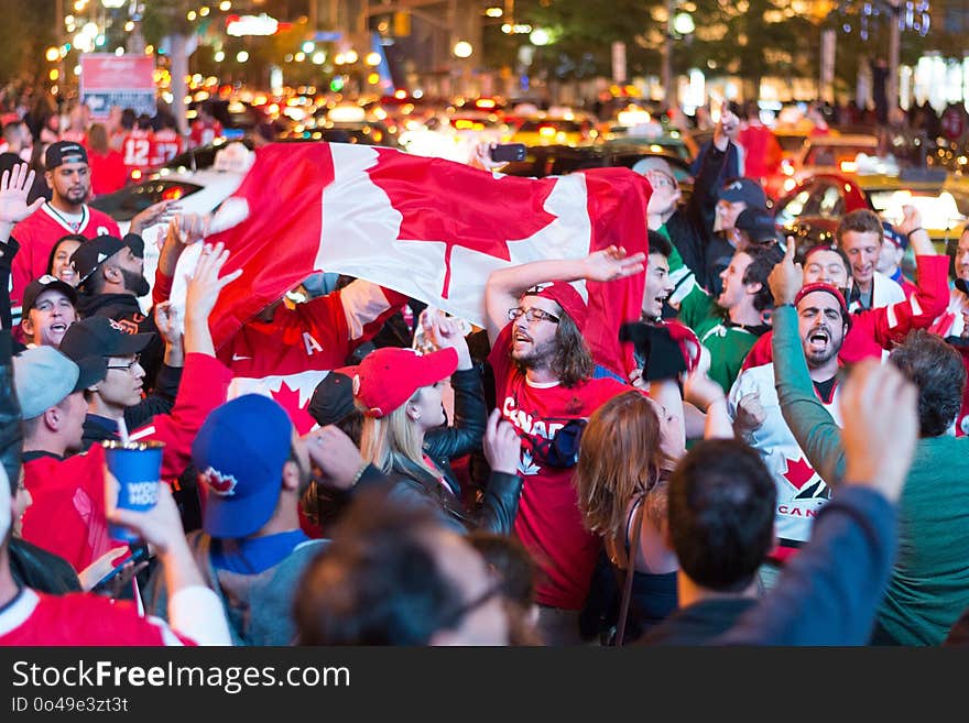 Crowd, Red, Protest, Event