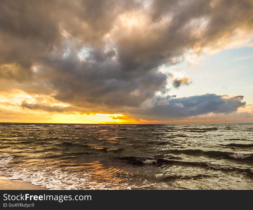 Sea, Sky, Horizon, Cloud