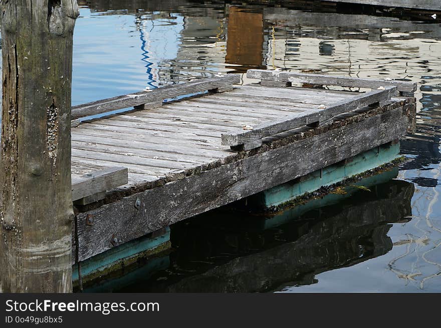 Water, Reflection, Dock, Wood