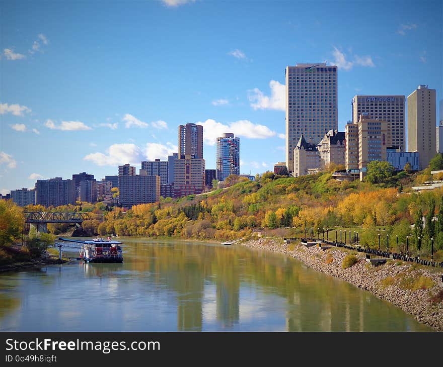 City, Skyline, Metropolitan Area, Reflection