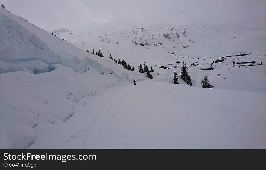 Snow, Winter, Mountainous Landforms, Mountain Range