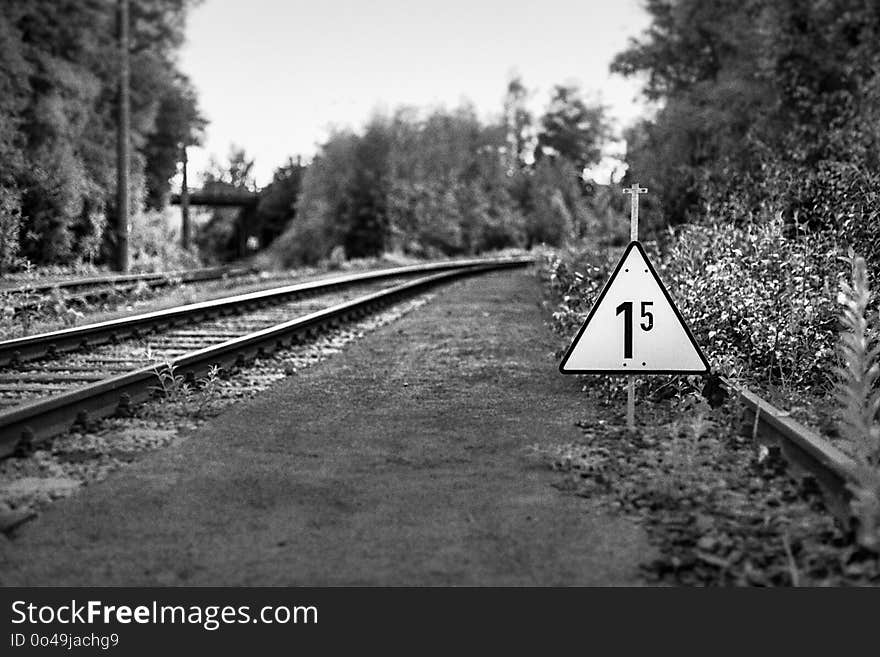 Track, Black And White, Transport, Rail Transport