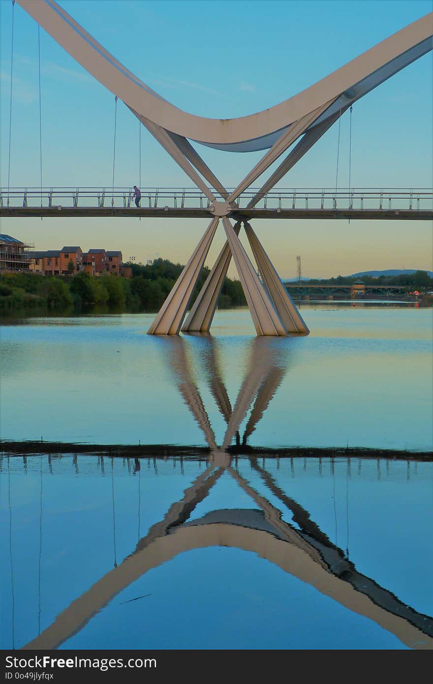 Bridge, Reflection, Water, Landmark