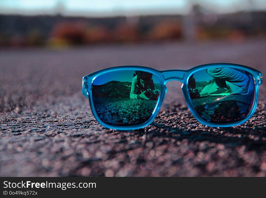 Eyewear, Blue, Glasses, Sunglasses