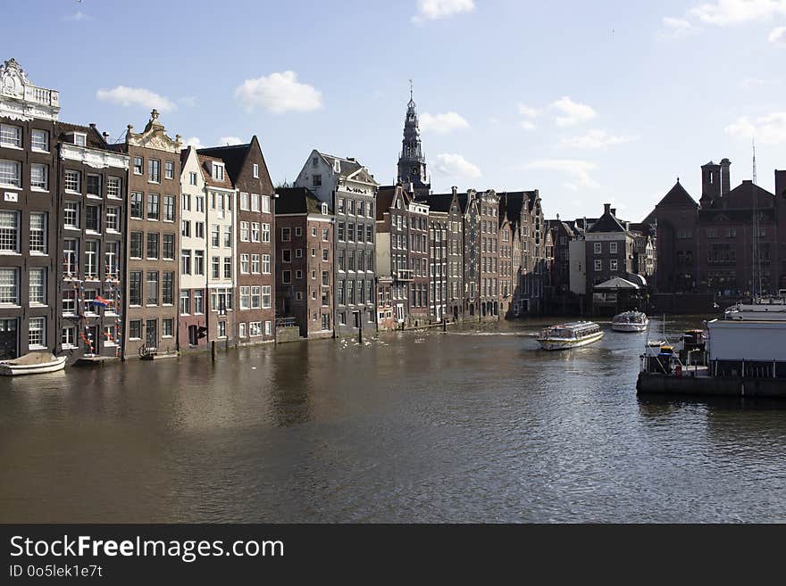 Waterway, Canal, Body Of Water, Town