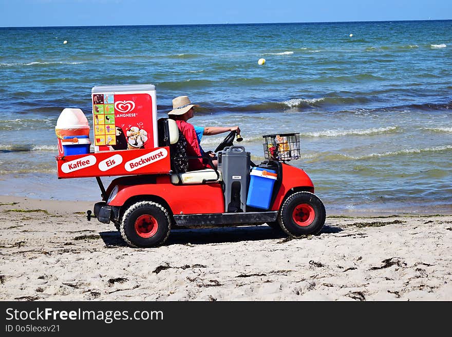 Car, Vehicle, Beach, Sand