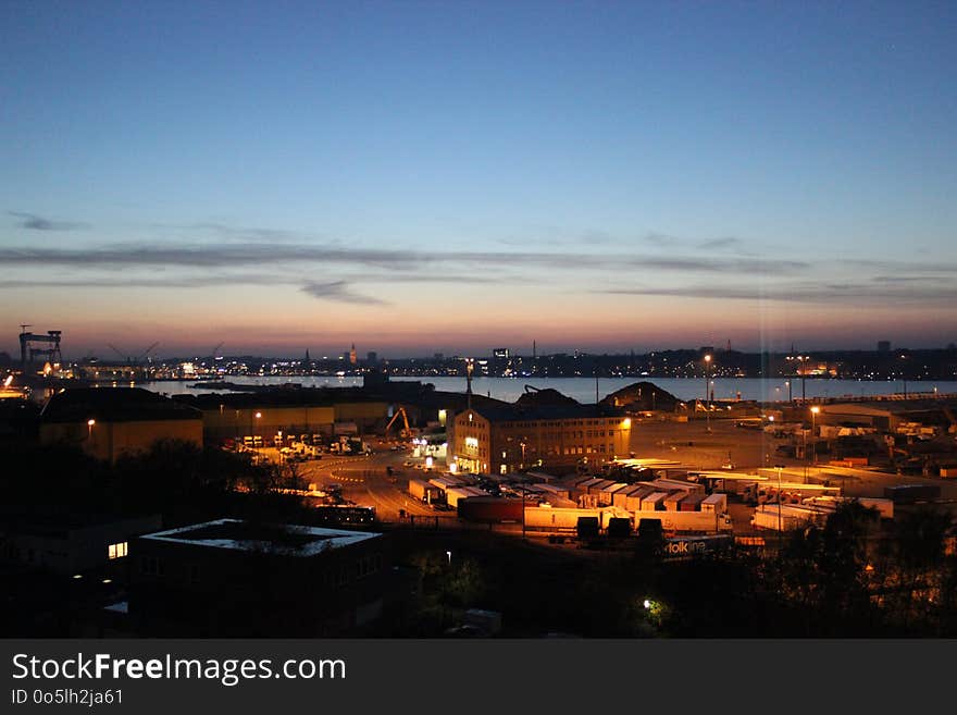 Sky, City, Dawn, Cityscape