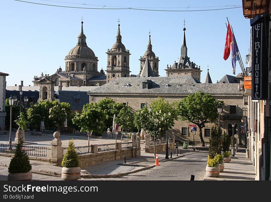 Plaza, Town, City, Building