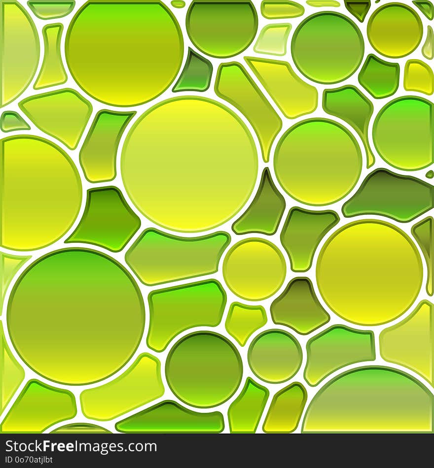 Abstract vector stained-glass mosaic background