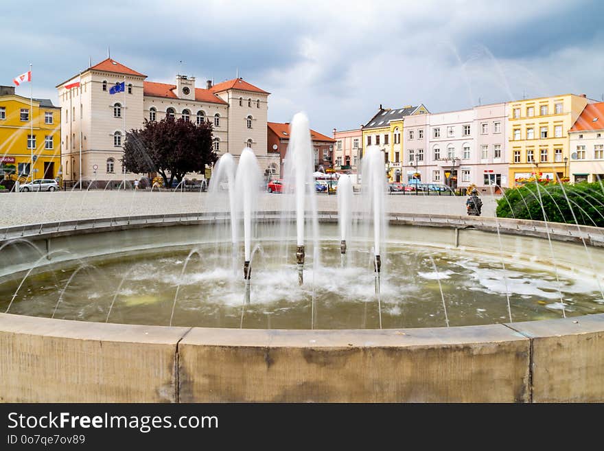 Water, Fountain, Water Feature, Town Square