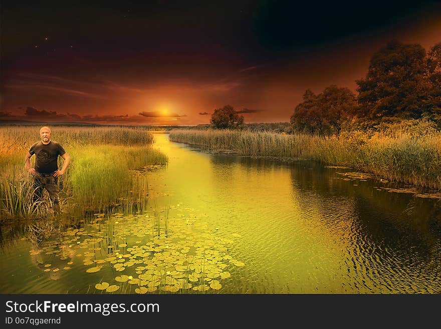 Reflection, Nature, Water, Sky