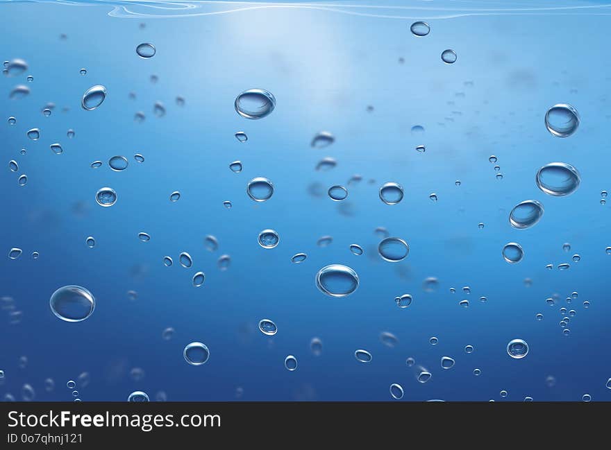 Water, Drop, Blue, Liquid Bubble