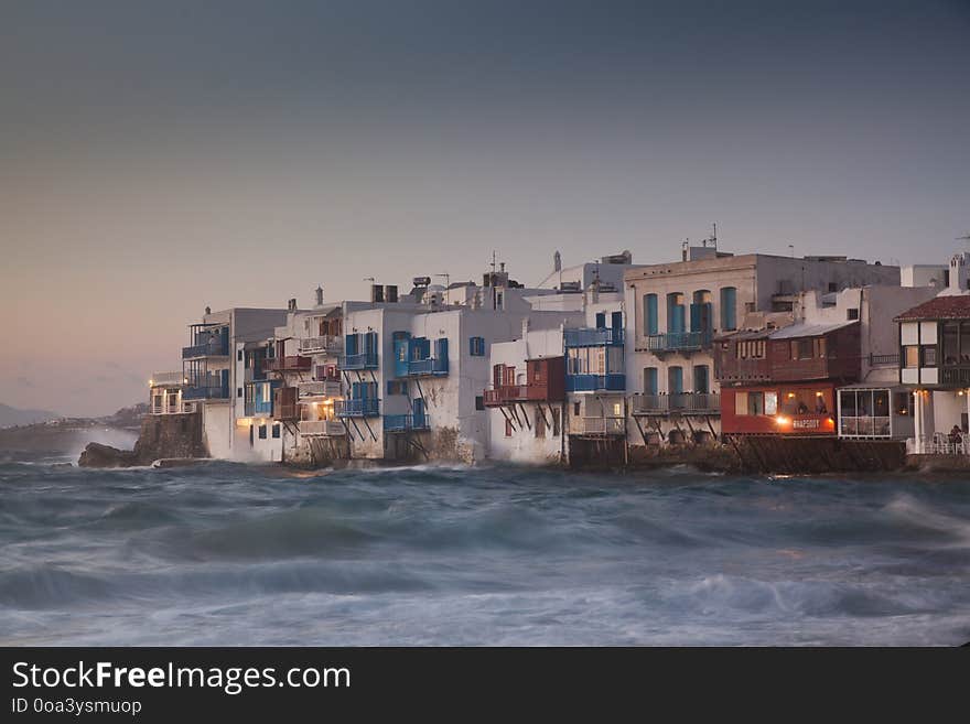 little venice at sunset, mykonos, Greece - luxury travel destiation - greek islands