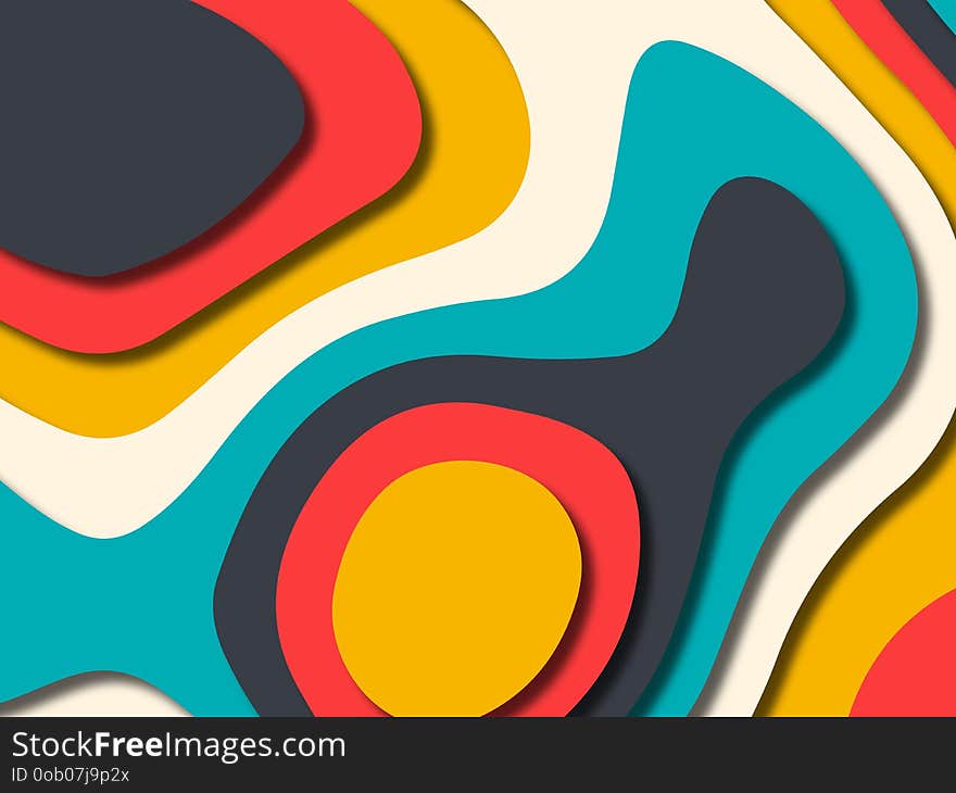 3D abstract background with paper cut shapes.Abstract paper carve template background,for book cover.Paper cut background.