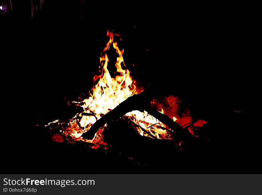 Holy fire flames blessings by Ganesha / Ganpati seen in flames for real