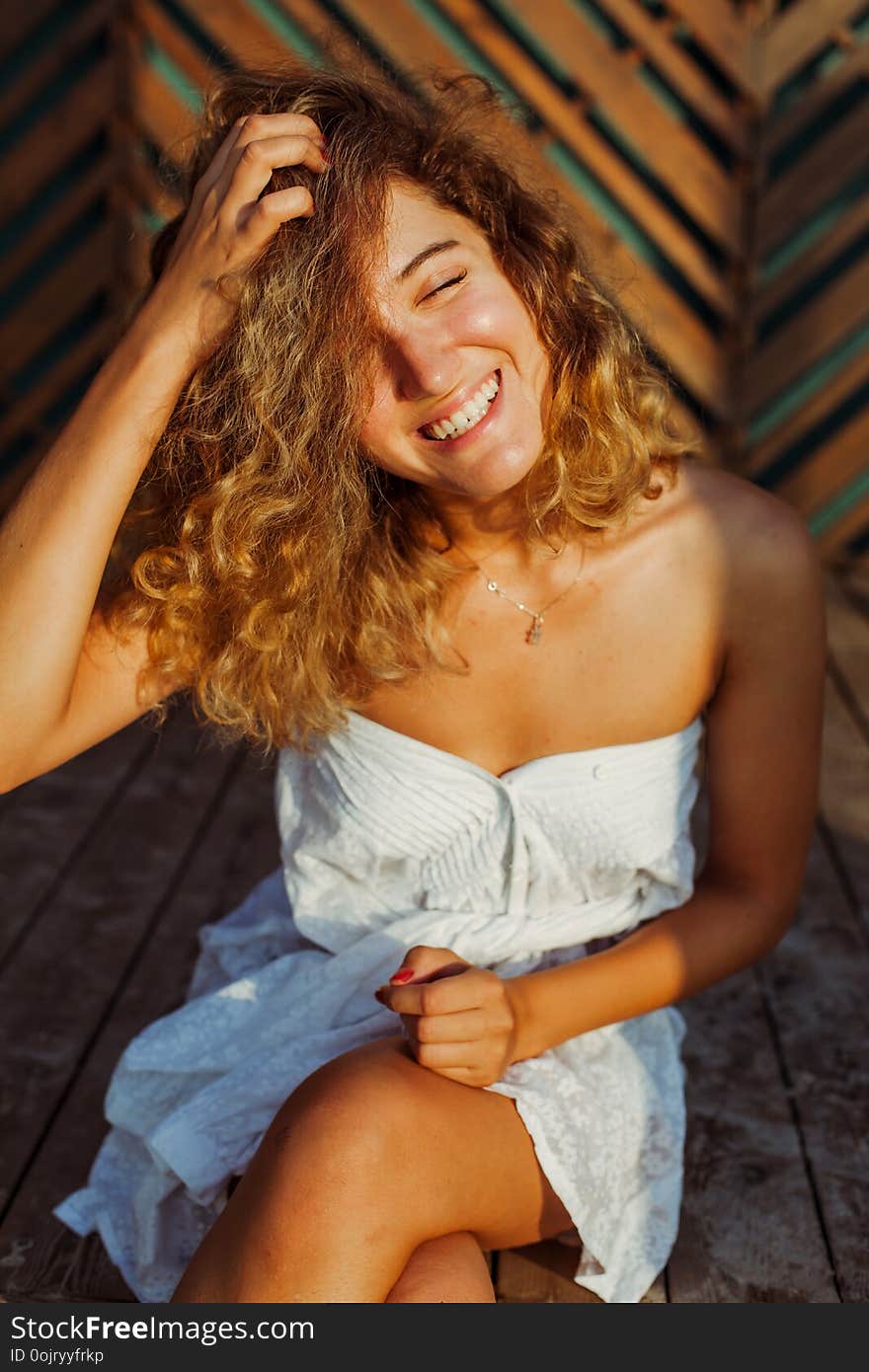 Portrait of Beautiful smiling girl. Portrait of Beautiful smiling girl