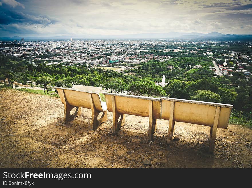 The landscape of Blank Chair, On the day of the sky begins to be dull, wait for someone to fulfill your dream.