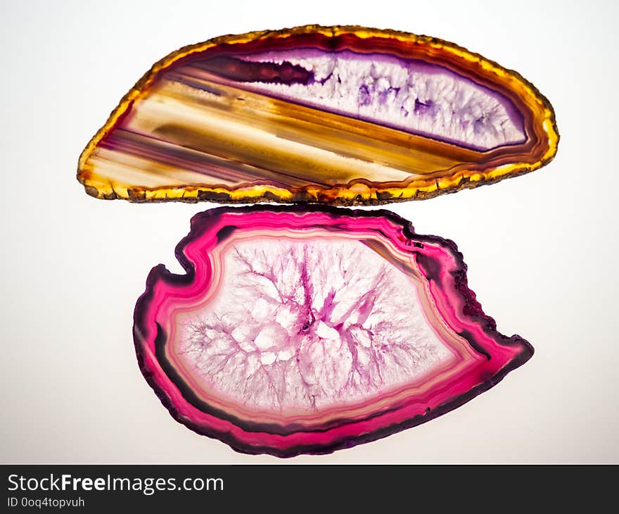 Agate- beautiful, colorful slices