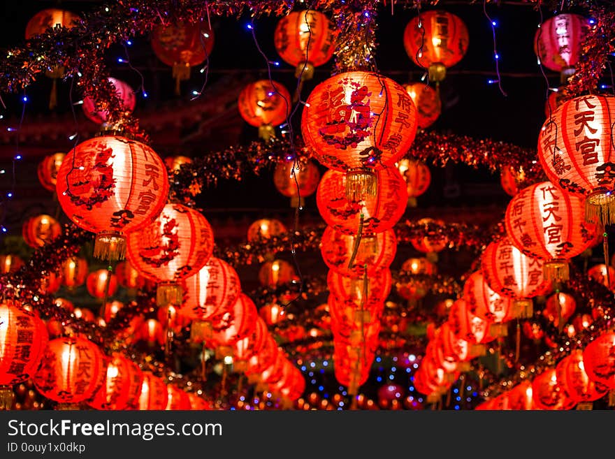 Chinese New Year Lanterns In China Town