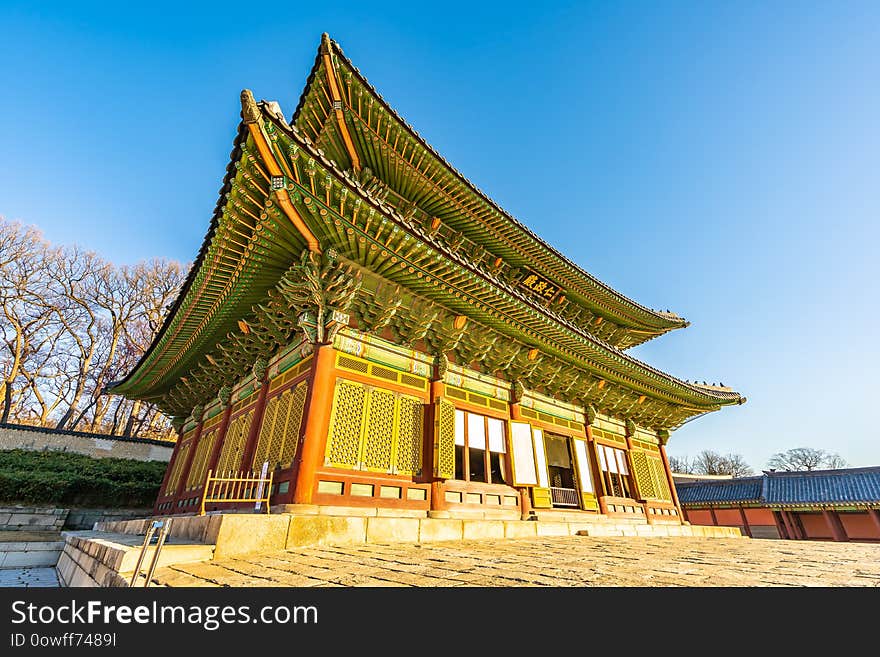 Beautiful Architecture Building Changdeokgung Palace In Seoul City