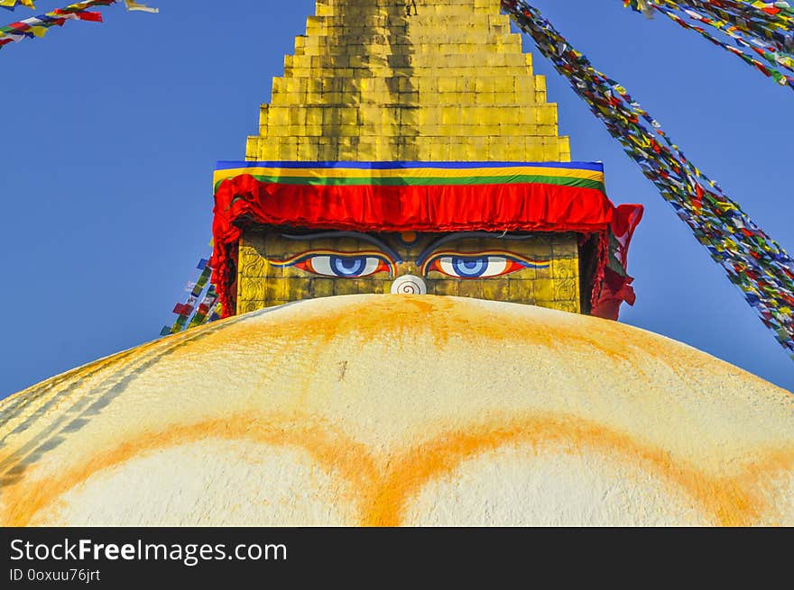 Bodhanath Stupa In Kathmandu Valley, Nepal