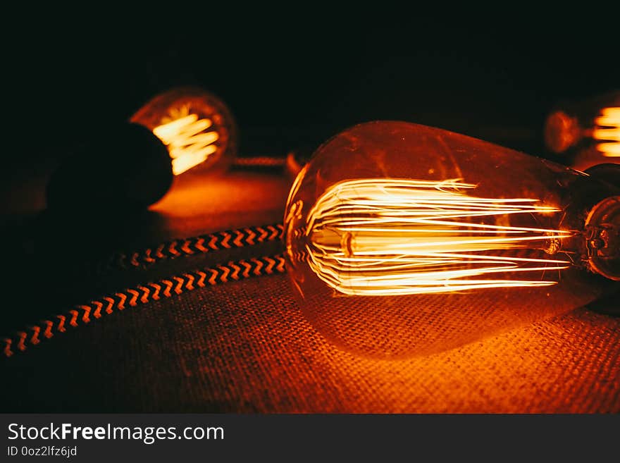 Edison bulbs. Electricity equipment