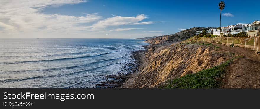 Palos Verdes Cliffs from Sagebrush Walk Trail Panorama