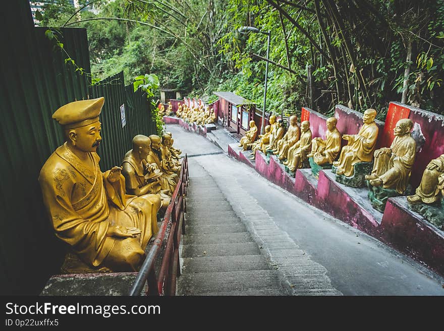 Ten Thousand Buddhas Monastery Man Fat Sze in Hong Kong. Ten Thousand Buddhas Monastery Man Fat Sze in Hong Kong