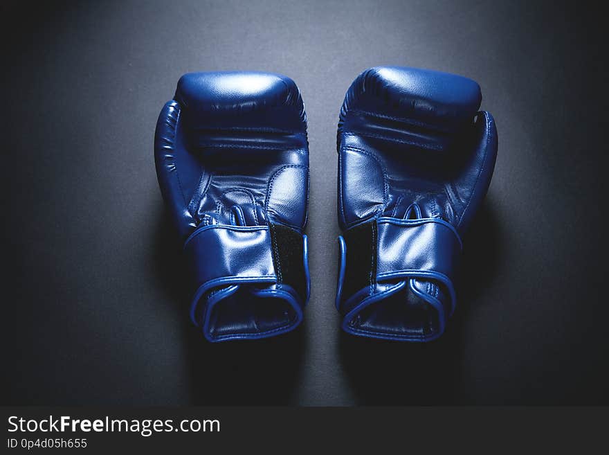 Boxing Gloves On Black Background